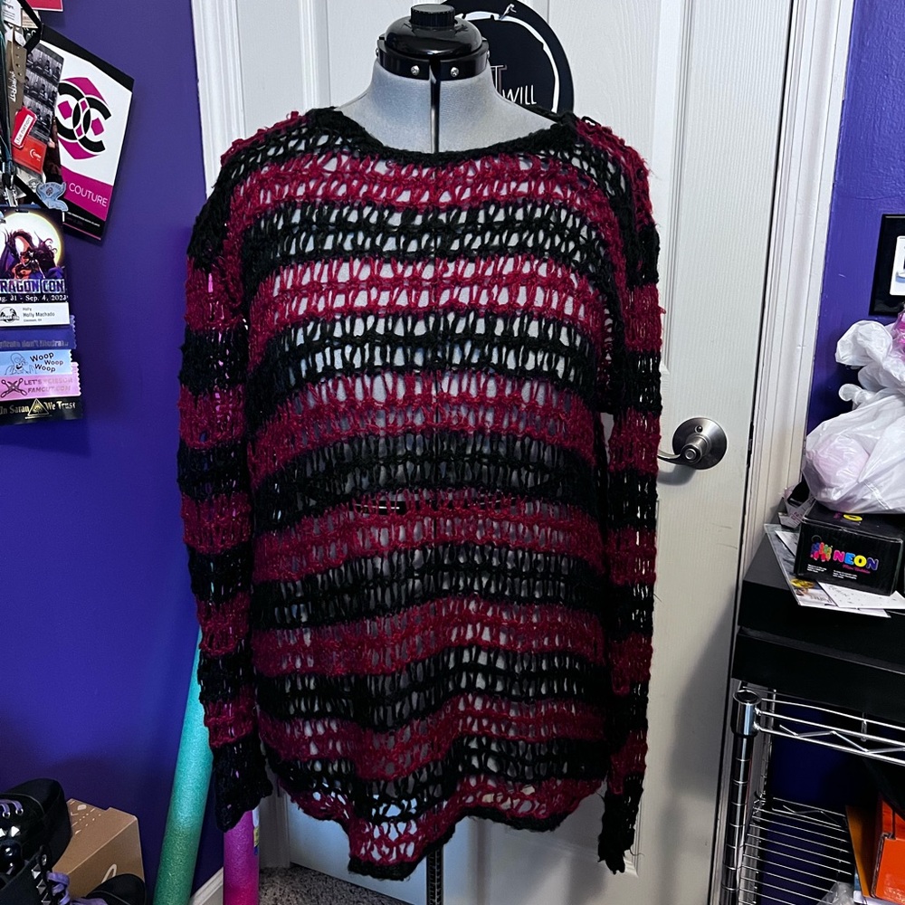 Killstar Elm Street faux mohair sweater